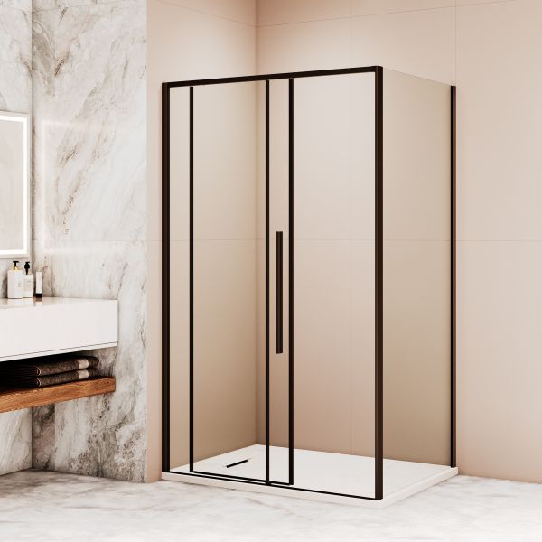 Душевой уголок RGW SV-42B SV-12B + Z-050-2B 32324274-014 140x70 см профиль чёрный стекло прозрачное