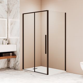 Душевой уголок RGW SV-42B SV-12B + Z-050-2B 32324274-014 140x70 см профиль чёрный стекло прозрачное