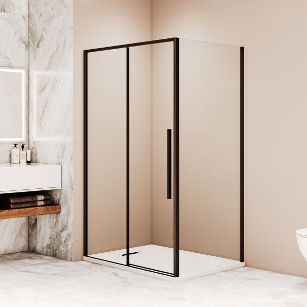 Душевой уголок RGW SV-42B SV-12B + Z-050-2B 32324274-014 140x70 см профиль чёрный стекло прозрачное