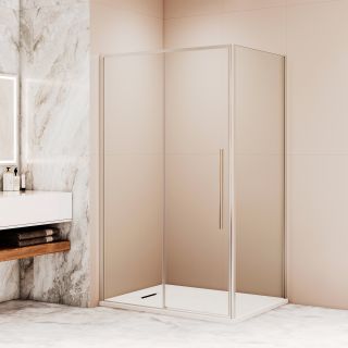 Душевой уголок RGW SV-42 SV-12 + Z-050-2 32324240-011 140x100 см профиль хром стекло прозрачное