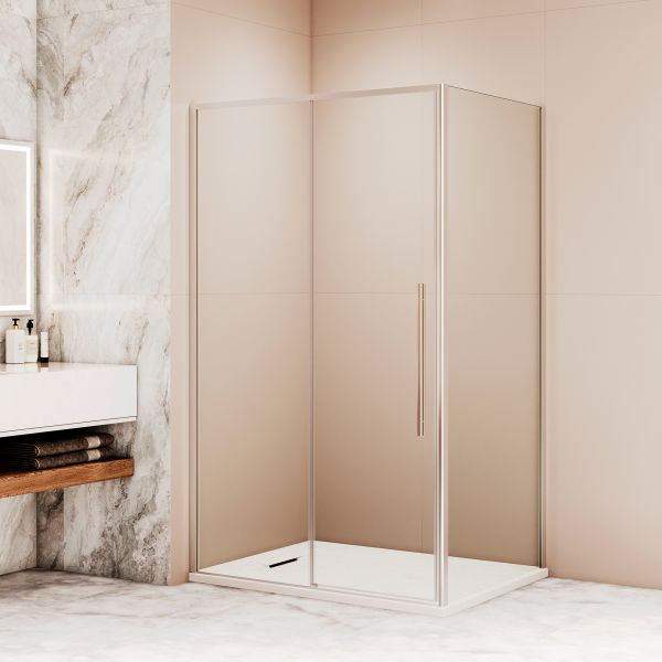 Душевой уголок RGW SV-42 SV-12 + Z-050-2 32324240-011 140x100 см профиль хром стекло прозрачное