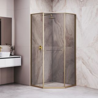 Душевой уголок RGW SV-82Gb "L" 33328299-36L 90x90 см брашированное золото Душевой уголок RGW SV-82Gb "L" 33328299-36L 90x90 см брашированное золото