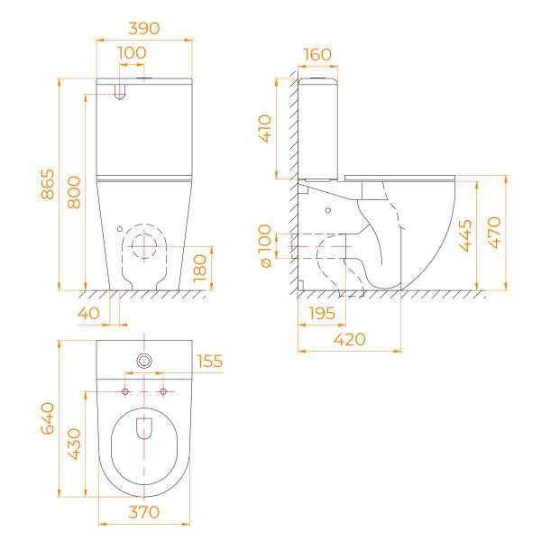 Унитаз напольный RGW SW-03 67420103-01 безободковый белый