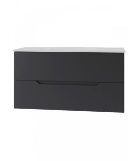 Тумба c раковиной Agger Свит SWE1000ETBL-31000W 100 см чёрный матовый