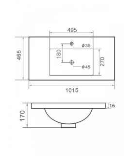 Тумба c раковиной Agger Свит SWE1000ETWH-31000W 100 см белый матовый