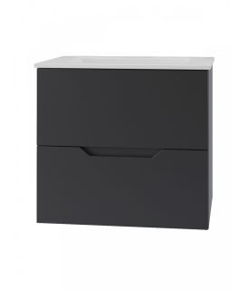 Тумба c раковиной Agger Свит SWE600ETBL-3610W 60 см чёрный матовый