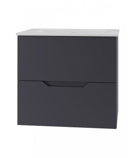 Тумба c раковиной Agger Свит SWE600ETGR-3610W 60 см графит матовый