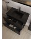 Тумба c раковиной Agger Свит SWE800ETBL-3800B 80 см чёрный матовый