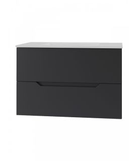 Тумба c раковиной Agger Свит SWE800ETBL-3800W 80 см чёрный матовый