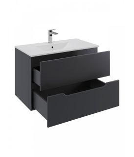 Тумба c раковиной Agger Свит SWE800ETBL-3800W 80 см чёрный матовый