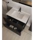 Тумба c раковиной Agger Свит SWE800ETBL-3800W 80 см чёрный матовый