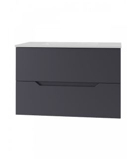 Тумба c раковиной Agger Свит SWE800ETGR-3800W 80 см графит матовый