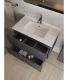 Тумба c раковиной Agger Свит SWE800ETGR-3800W 80 см графит матовый