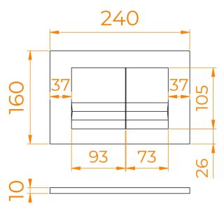 Кнопка смыва RGW SWH-05B 68420005-04 чёрный