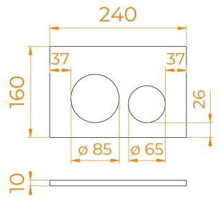 Кнопка смыва RGW SWH-07W 68420007-05 белый