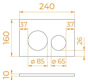 Кнопка смыва RGW SWH-07B 68420007-04 чёрный