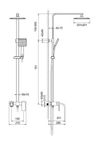 Душевая система Timo Selene SX-1013z хром