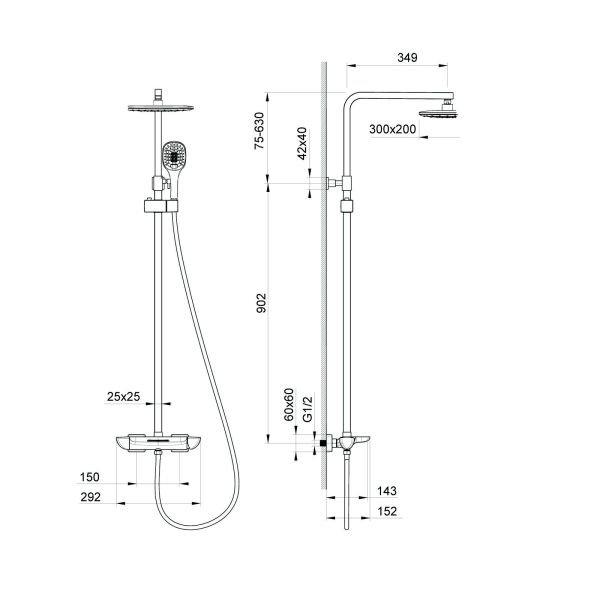 Душевая система Timo Helmi SX-1170/00-16 хром/белый