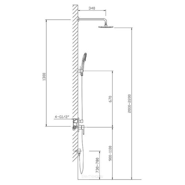 Душевая система Timo Selene SX-2069/00SM 1013 хром