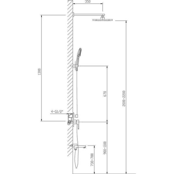 Душевая система Timo Selene SX-3069/00SM 1113 хром