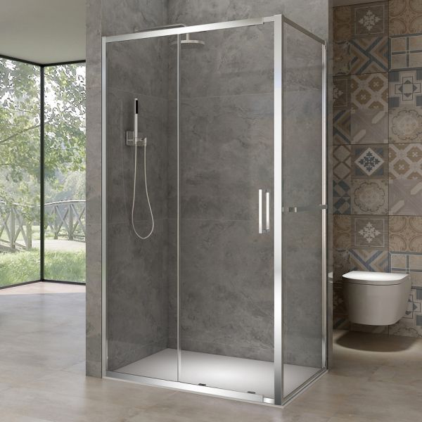 Боковая панель Black&White Stellar Wind 720800 80 см профиль хром стекло прозрачное