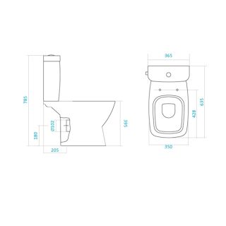 Унитаз напольный Santek Нео с сиденьем дюропласт Soft-close 1WH302470 SLIM Унитаз напольный Santek Нео с сиденьем дюропласт Soft-close 1WH302470 SLIM