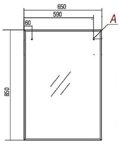 Зеркало Акватон Лиана 65см 1A166102LL010