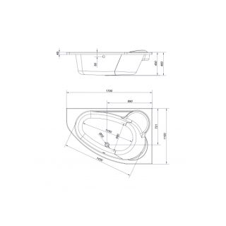 Акриловая ванна Cersanit KALIOPE 170х110 R Акриловая ванна Cersanit KALIOPE 170х110 R