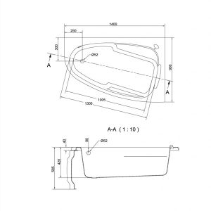 Акриловая ванна Cersanit JOANNA 140х90 R