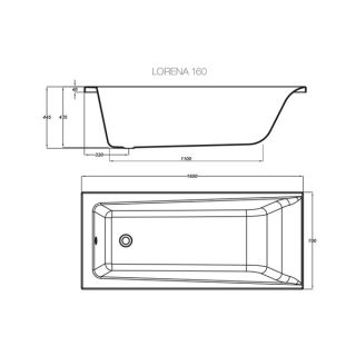 Акриловая ванна Cersanit Lorena 160x70 см 63322 Акриловая ванна Cersanit Lorena 160x70 см 63322