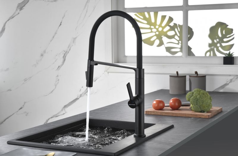 Смеситель для кухни Paulmark Barrel Ba214029-AN антрацит