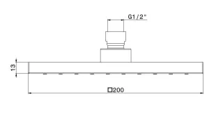 Верхний душ Kerama Marazzi Futura 26598KM.01.093 чёрный матовый Верхний душ Kerama Marazzi Futura 26598KM.01.093 чёрный матовый