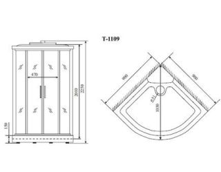 Душевая кабина Timo Standart T-6609SF Silver Fabric 90x90см Душевая кабина Timo Standart T-6609SF Silver Fabric 90x90см