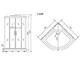 Душевая кабина Timo Standart T-6609SF Silver Fabric 90x90см
