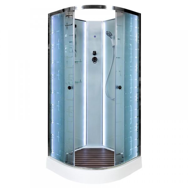 Душевая кабина Deto ЕМ1580 N LED 80х80х208 см Душевая кабина Deto ЕМ1580 N LED 80х80х208 см