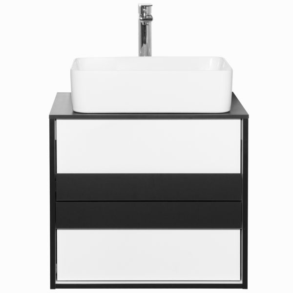 Тумба с раковиной STYLE LINE ЛС-000010040  "Амстердам 60" со столешницей, белый матовый