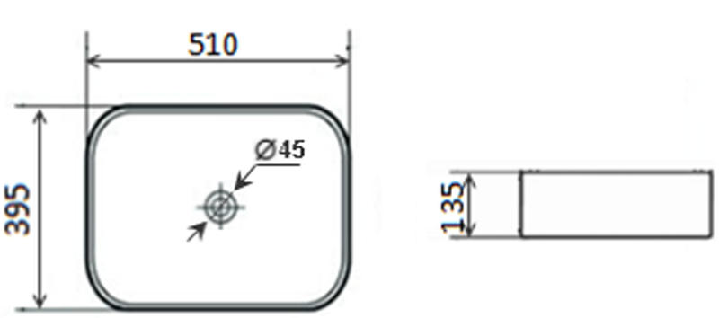 Раковина Timo SOLI ТК-305MB 51 см