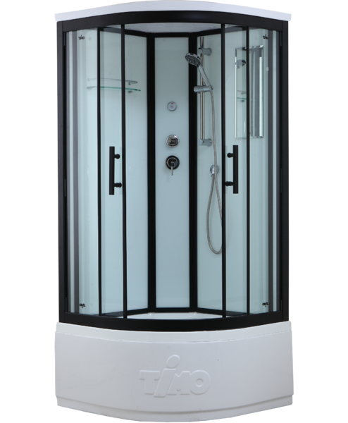 Timo Standart T-6600 B Black душевая кабина (100*100*220)