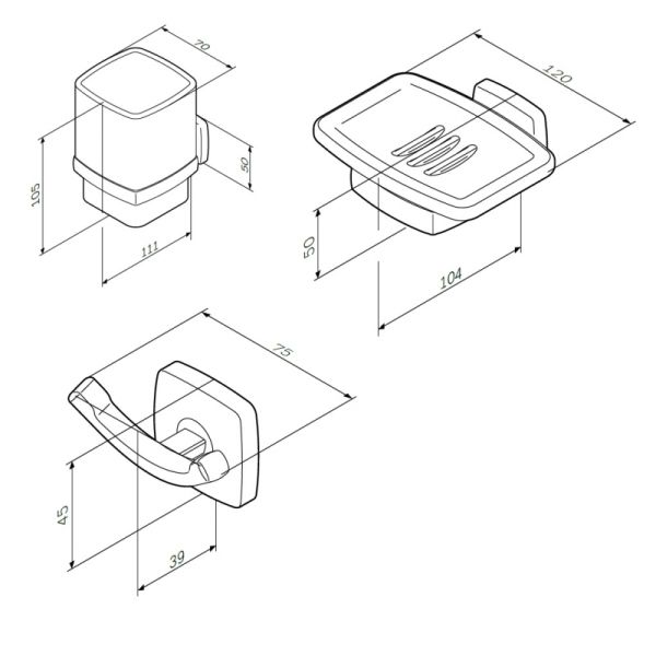Комплект мебели для ванной комнаты AM.PM Gem BK90GA