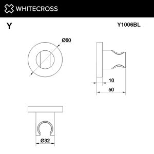 Держатель для душа WHITECROSS Y1006CR хром