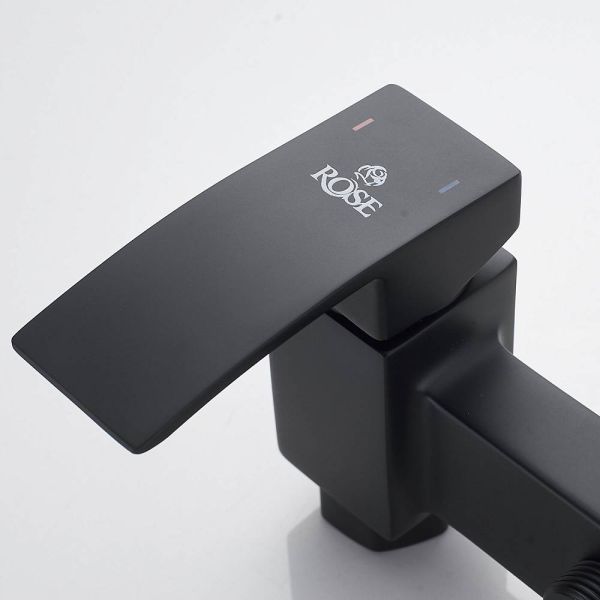 Гигиенический душ со смесителем Rose R1505H-1 чёрный матовый