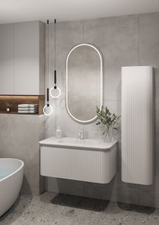 Тумба под раковину Armadi Art Ovale S 781-100-W 100 см белый матовый