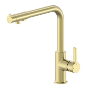 Смеситель для кухни Wonzon & Woghand WW-88458008-BG c подключением фильтра брашированное золото
