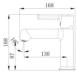 Смеситель для раковины ESKO Column Black CLM26MB черный