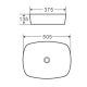 Раковина чаша Terminus Ното 04RN50x37x13W 50 см белый