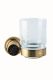 Стакан для зубных щёток Boheme Royal Cristal 10924-BR-B бронза/чёрный