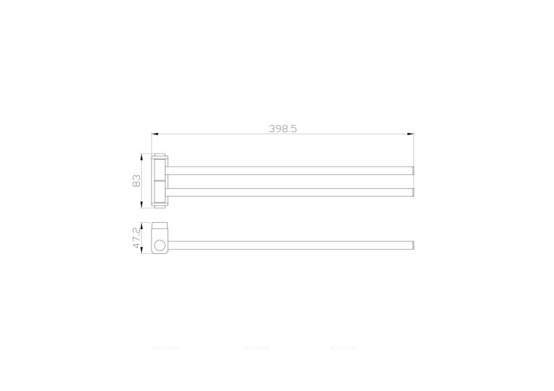 Вешалка для полотенец Wonzon & Woghand Lotte WW-8331 хром