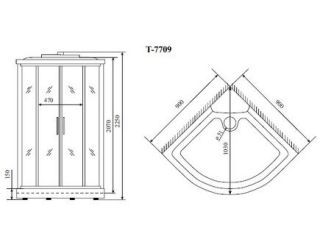 Душевая кабина Timo Lux T-7709(NEW) 90x90м Душевая кабина Timo Lux T-7709(NEW) 90x90м