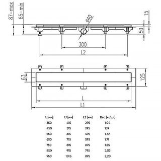 Душевой лоток Azario Klasik AZ-CH 850 KN 85 см