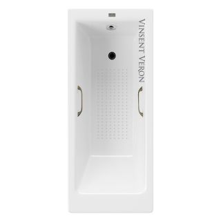 Ванна чугунная Vinsent Veron Tampa VTP1707042H/VH0012BR-AS с ручками бронзовыми 170х70 см